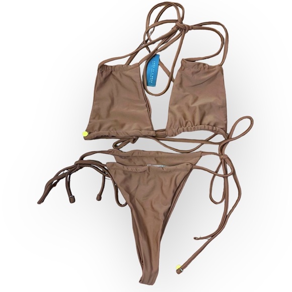 New Aurelia Oasis Brown Lagoon Bikini Two Piece Size Small - Picture 6 of 12